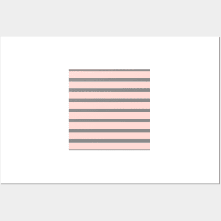 Grey and Pink Stripes Posters and Art